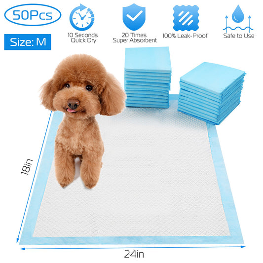 50Pcs Pet Training Pads (24in X 18in M)