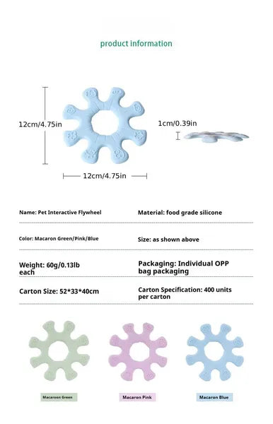 Interactive Dog Frisbee Flywheel Toy - Outdoor Flying Disc for Fetch & Training