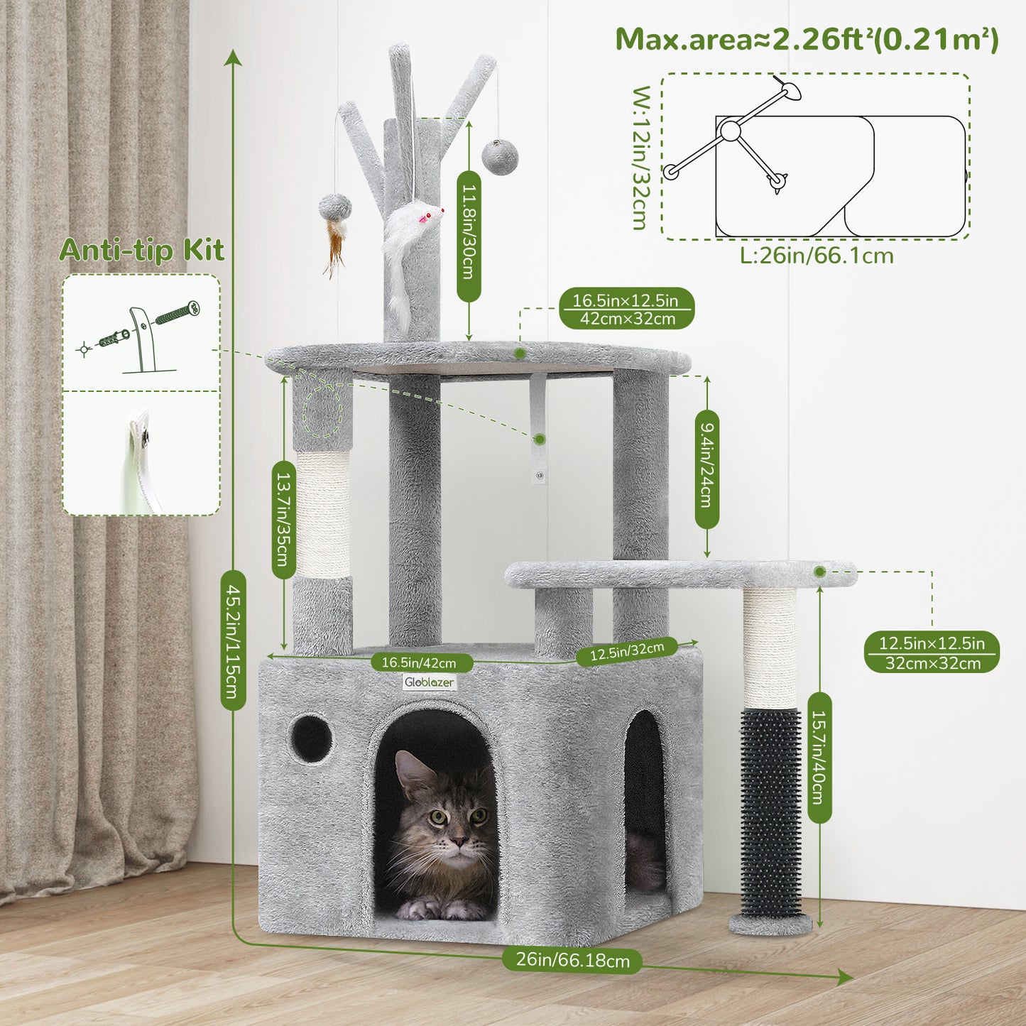 *44 Inch* Cat Climbing Frame